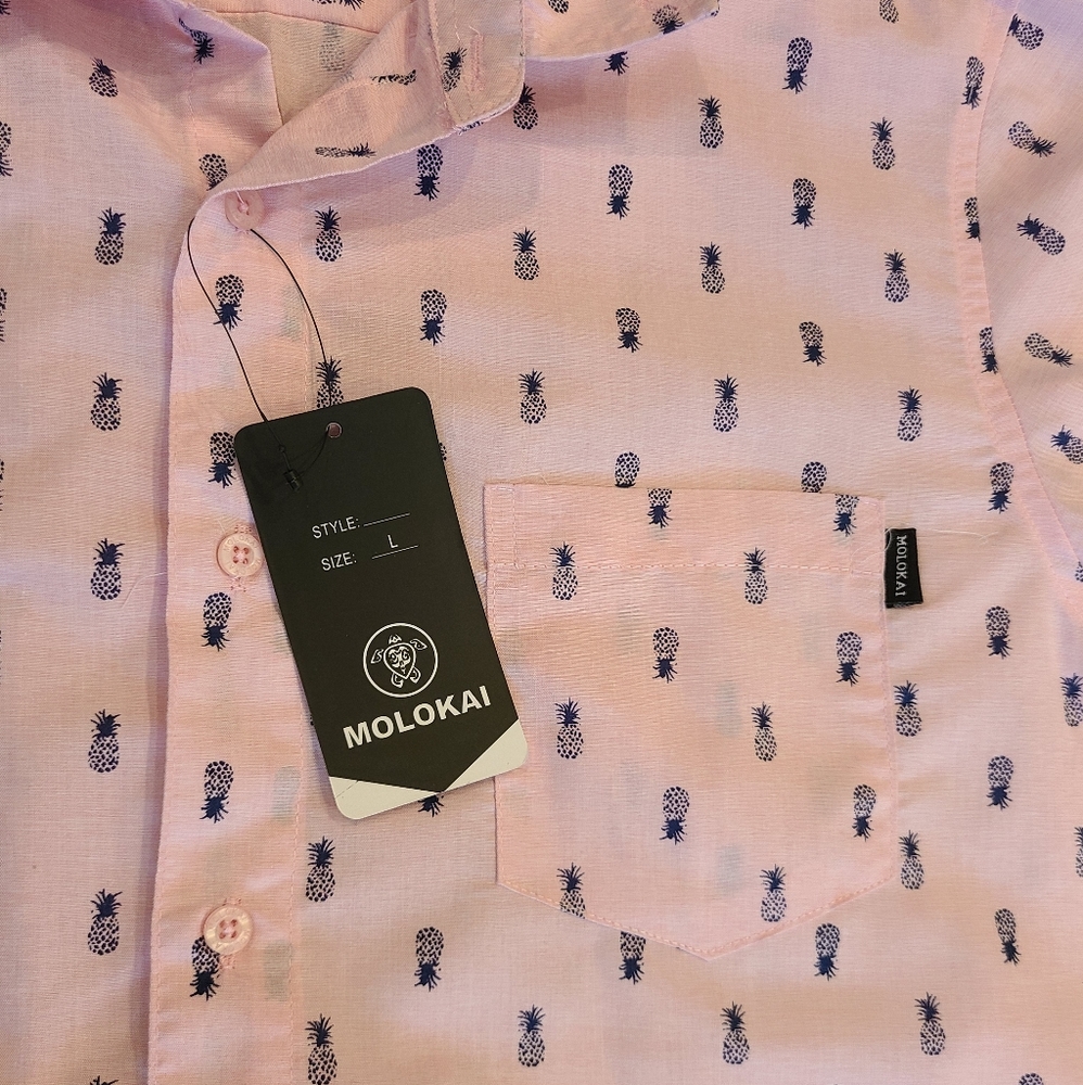 Molokai Pink Collared Shirt Large - Picture 6 of 8